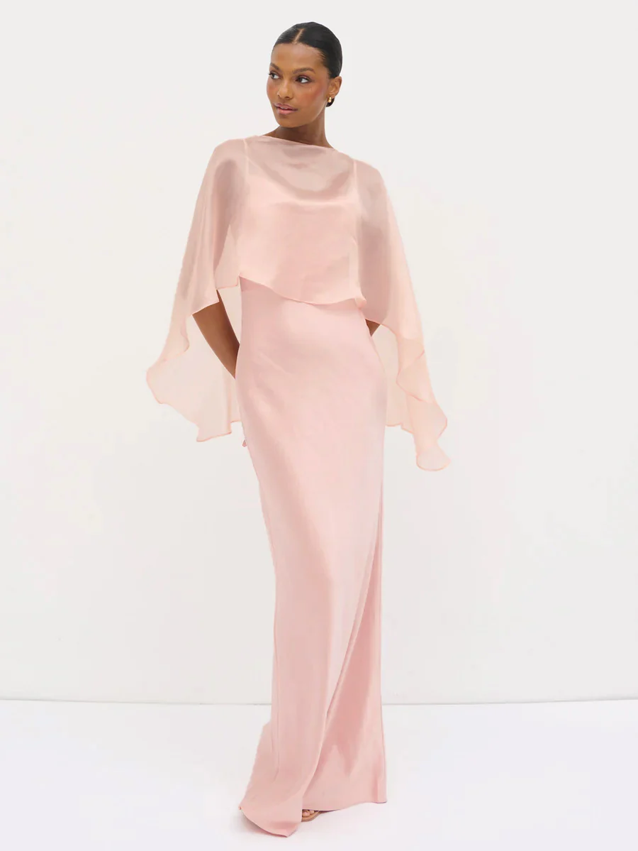 Alaia Organza Cape - Blush - Image 3