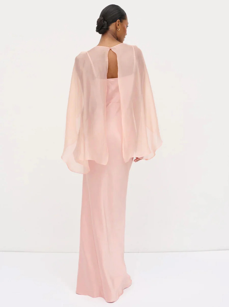 Alaia Organza Cape - Blush - Image 4
