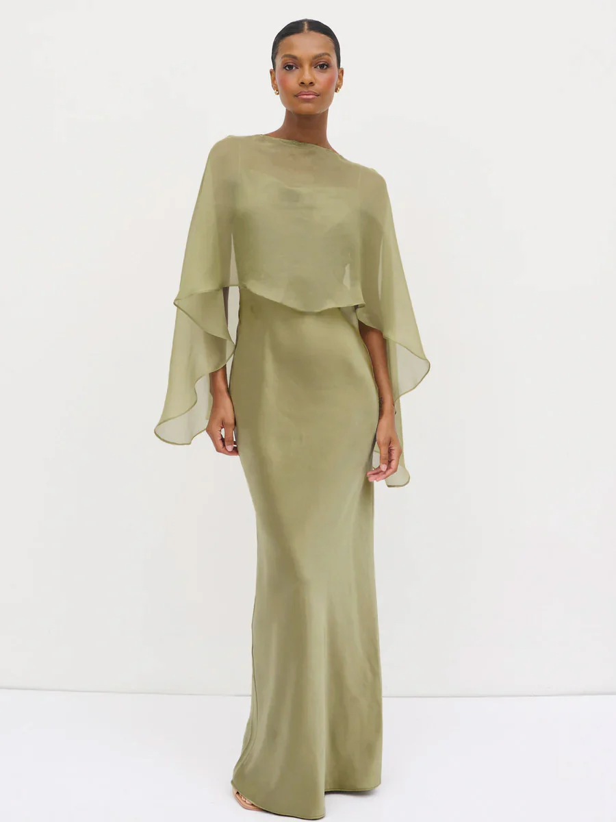 Alaia Organza Cape - Olive