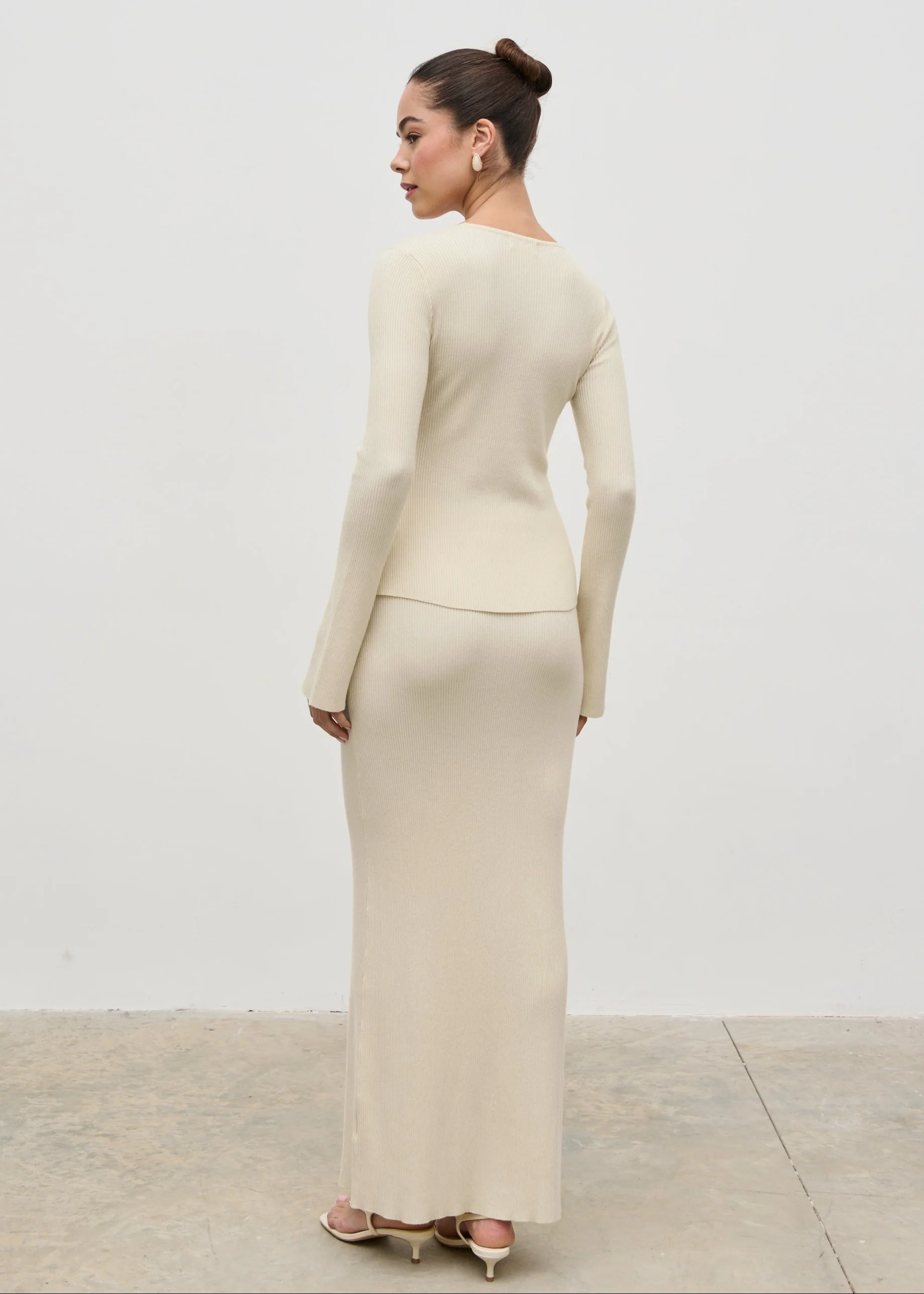 Clemmie Knit Top - Stone - Image 9