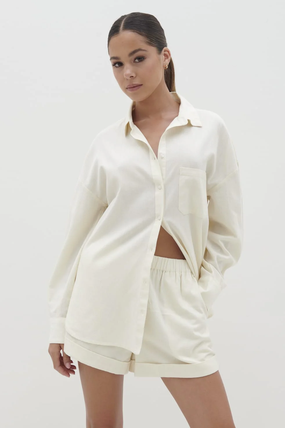 Emery Boxy Shirt - Cream
