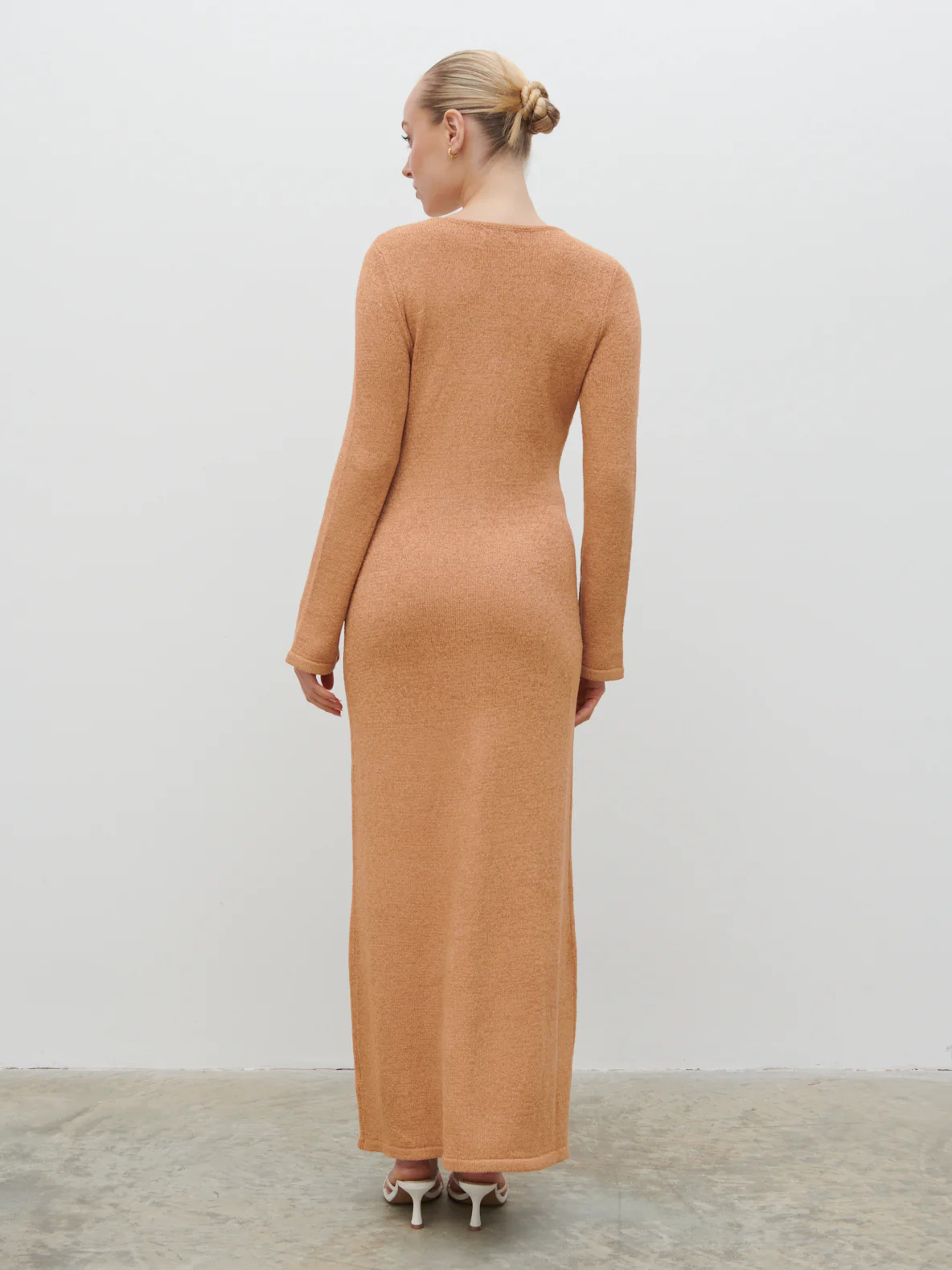 Hazel Knit Maxi Dress - Tan Blush - Image 3