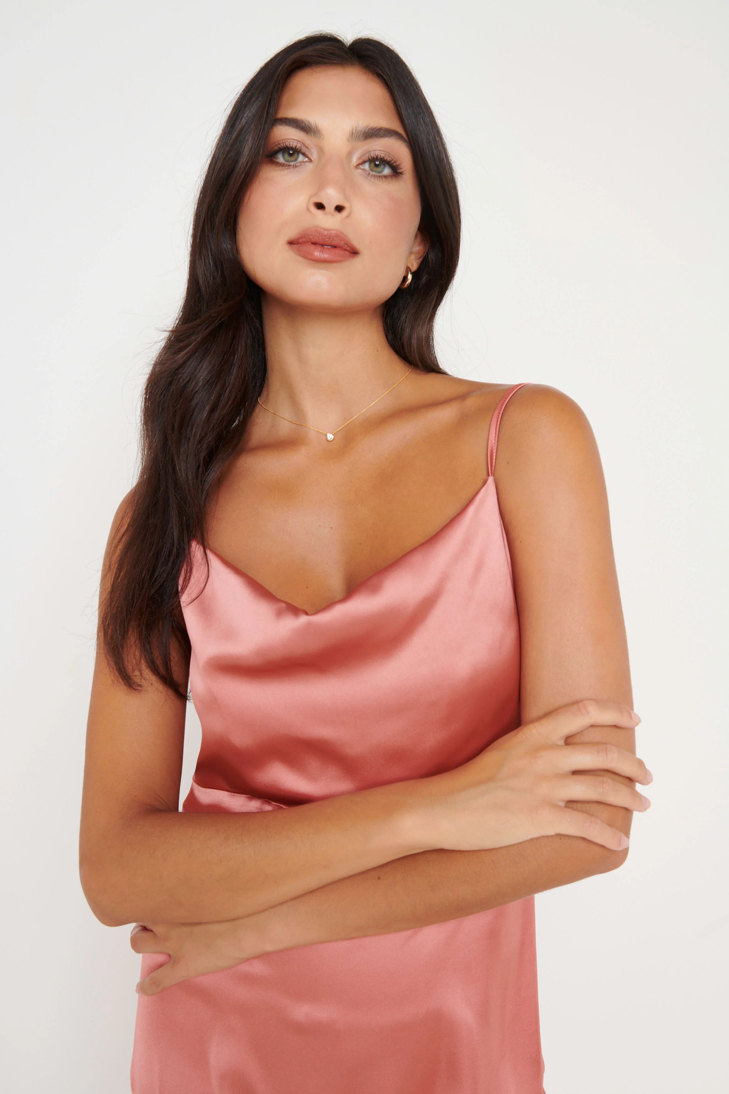 Keisha Asymmetric Midaxi Dress - Brandy - Image 5