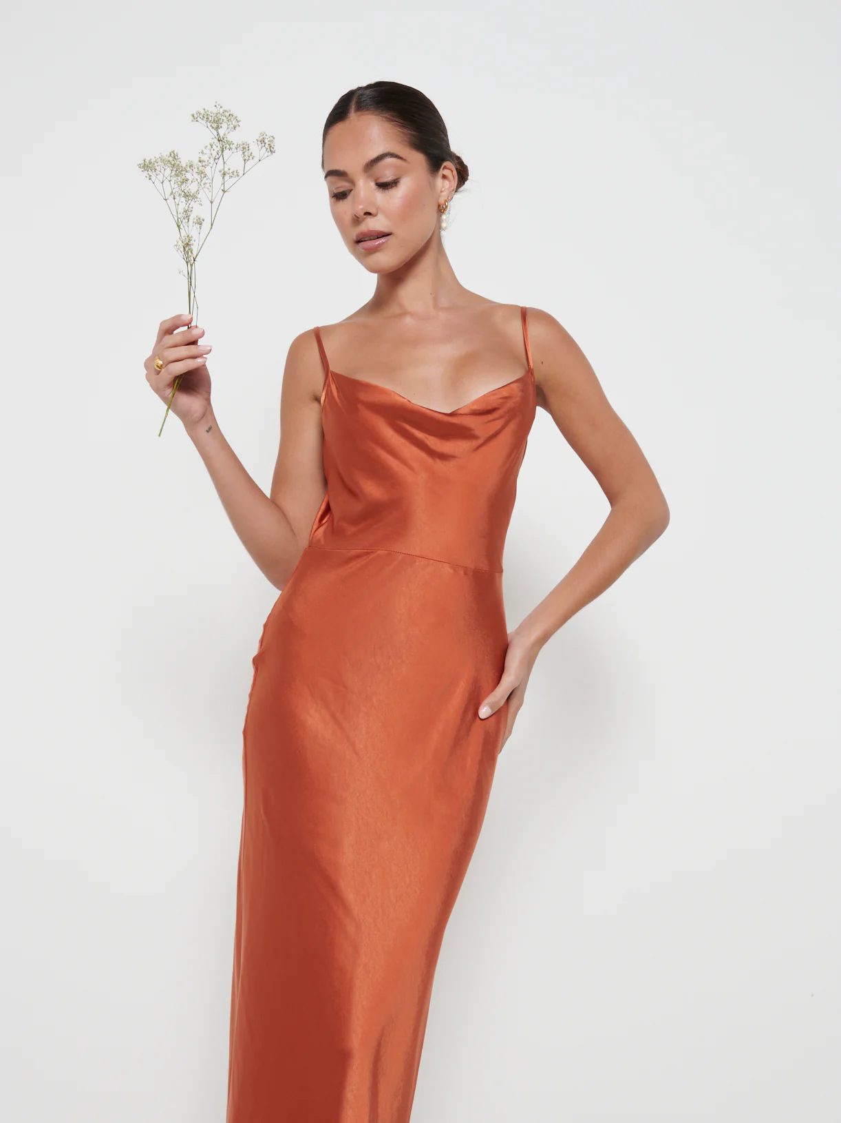 Keisha Maxi Bridesmaid Dress - Matte Copper - Image 2