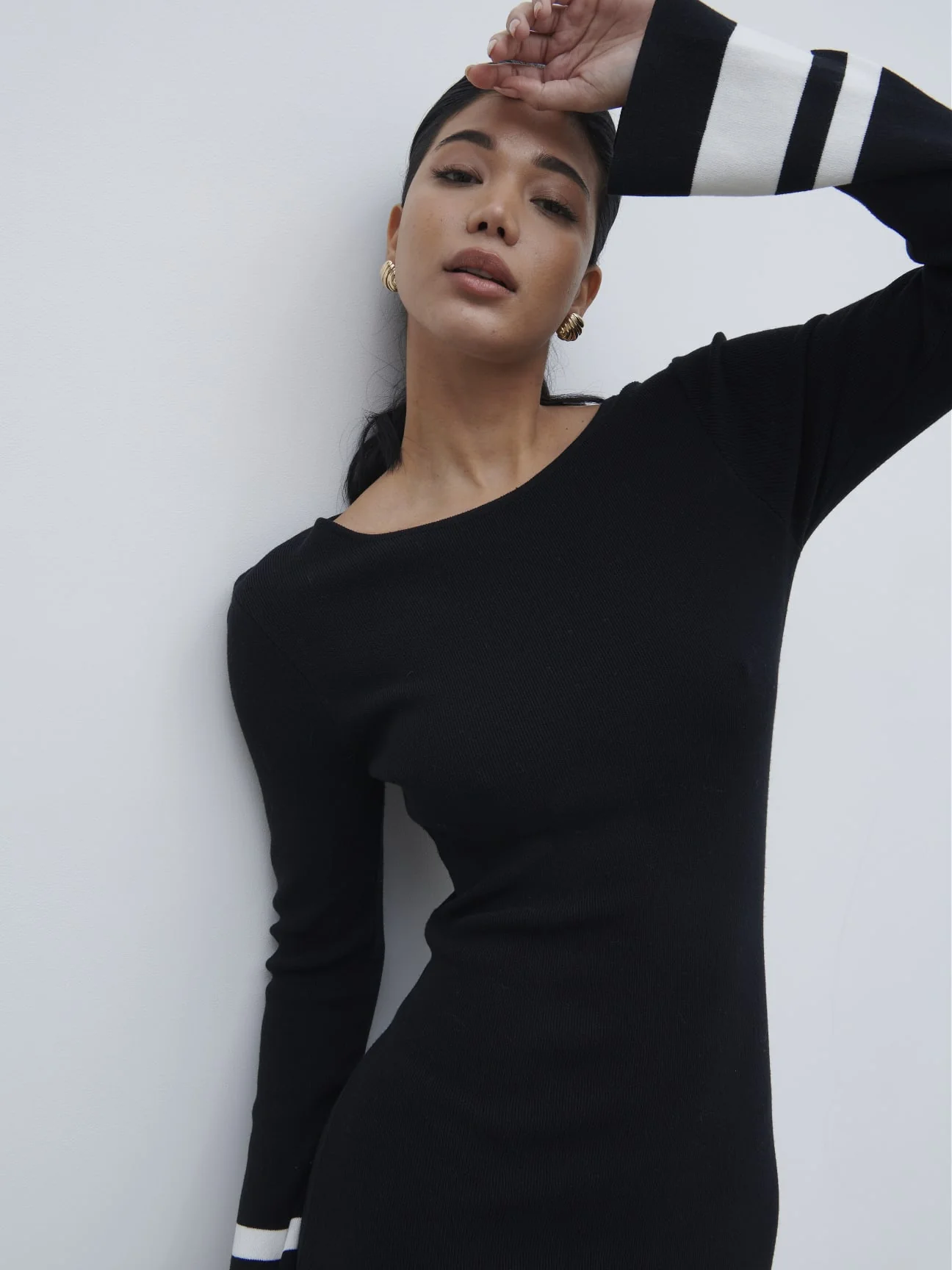 Milana Midaxi Knit Dress - Black - Image 2