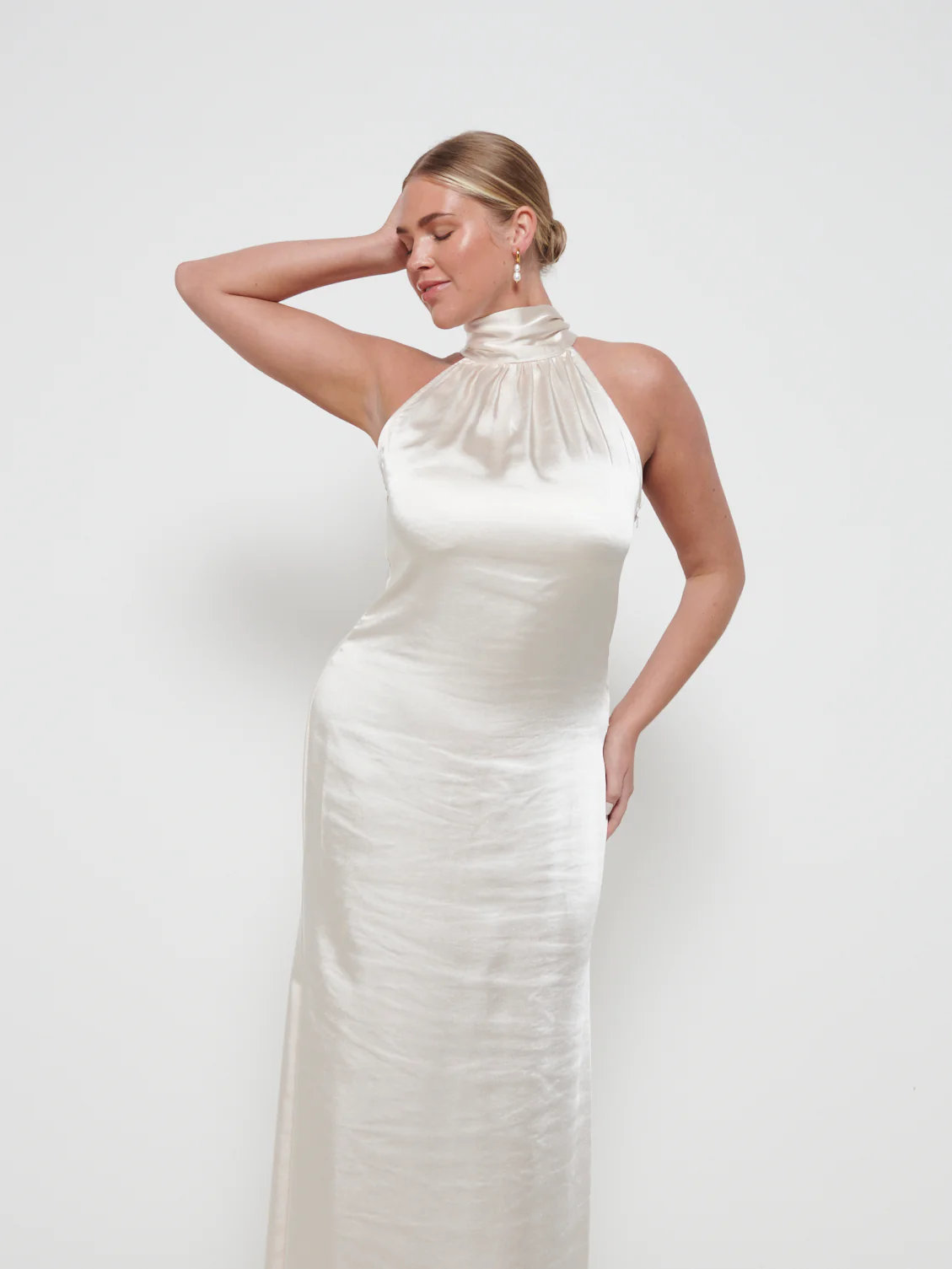 Odelle Maxi Bridesmaid Dress - Matte Champagne - Image 2