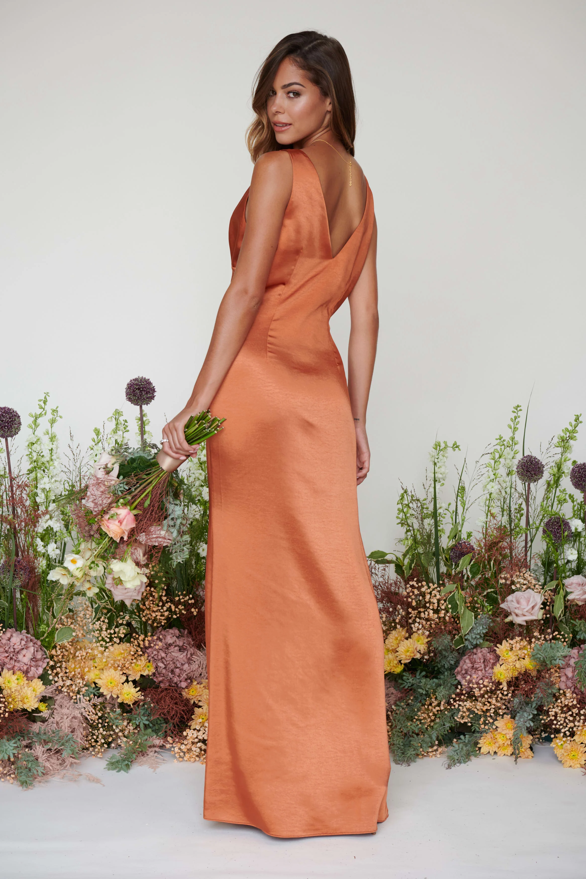 Piper Maxi Bridesmaid Dress - Matte Copper - Image 5