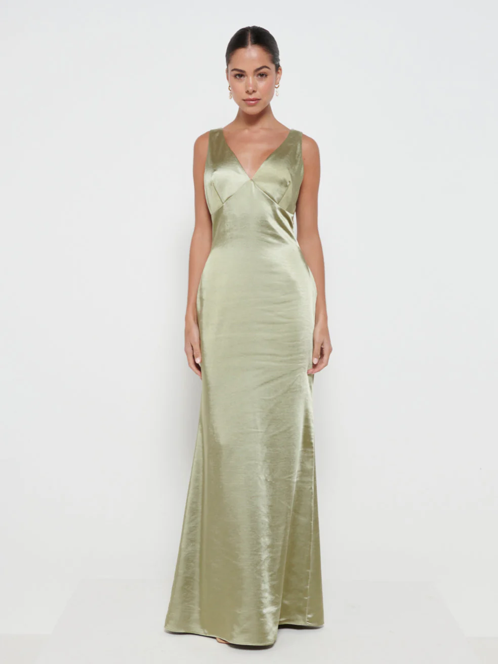 Piper Maxi Bridesmaid Dress - Matte Olive