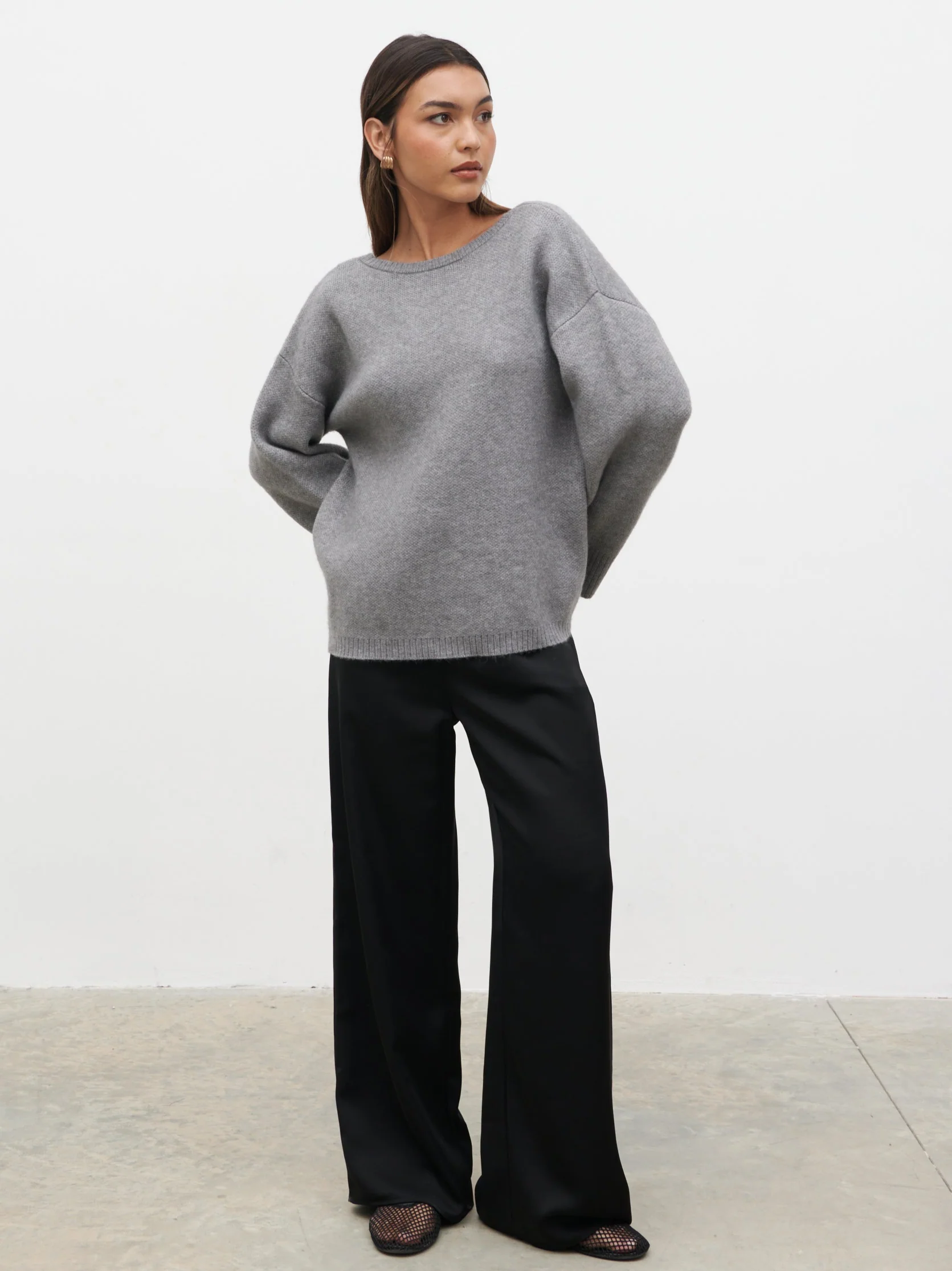 Quinn Knit Jumper - Grey - Image 2