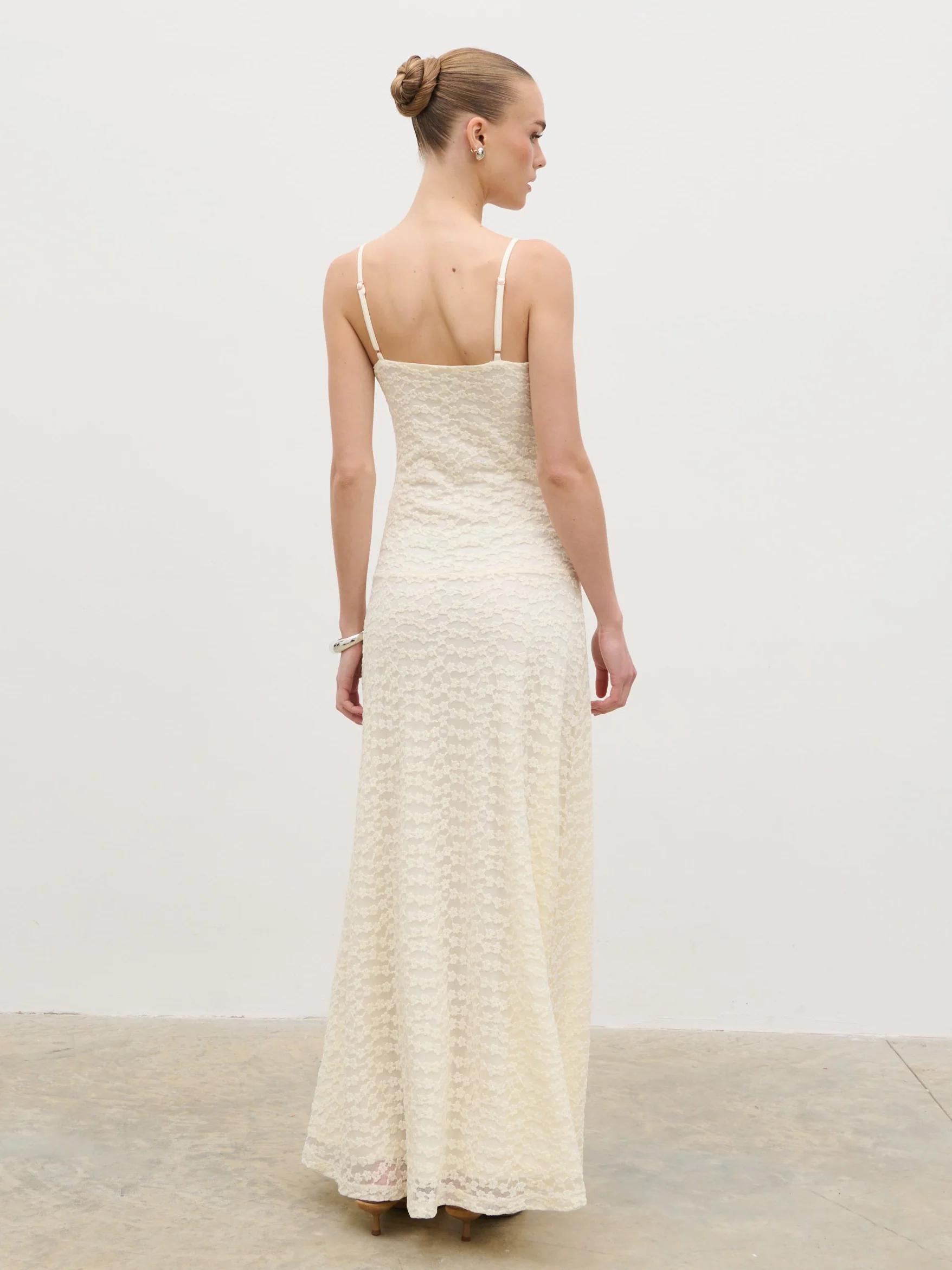 Verity Floral Maxi Dress - Cream - Image 7
